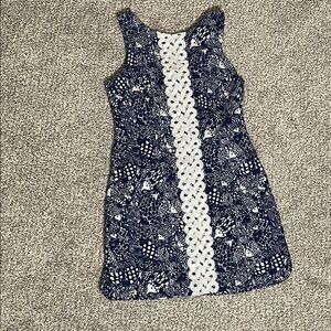 Lilly Pulitzer Navy and White Patterned Dress